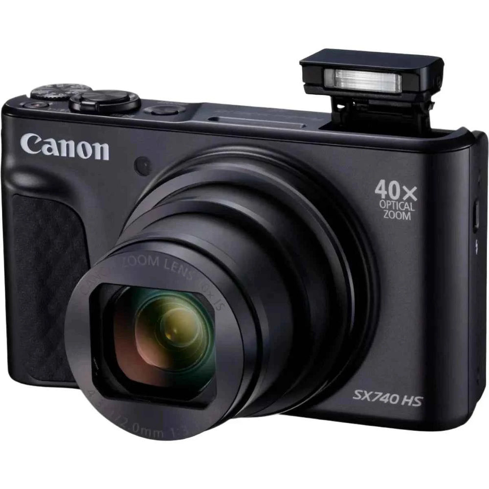 Canon PowerShot SX740 HS Lite Schwarz - Kompakte Digitalkamera mit 40x Zoom und 4K Videoaufnahme